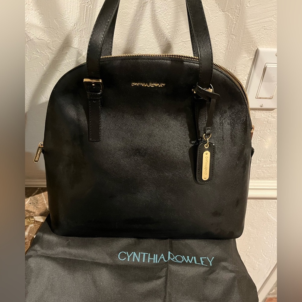 Cynthia Rowley Black Leather Shoulder Bag
